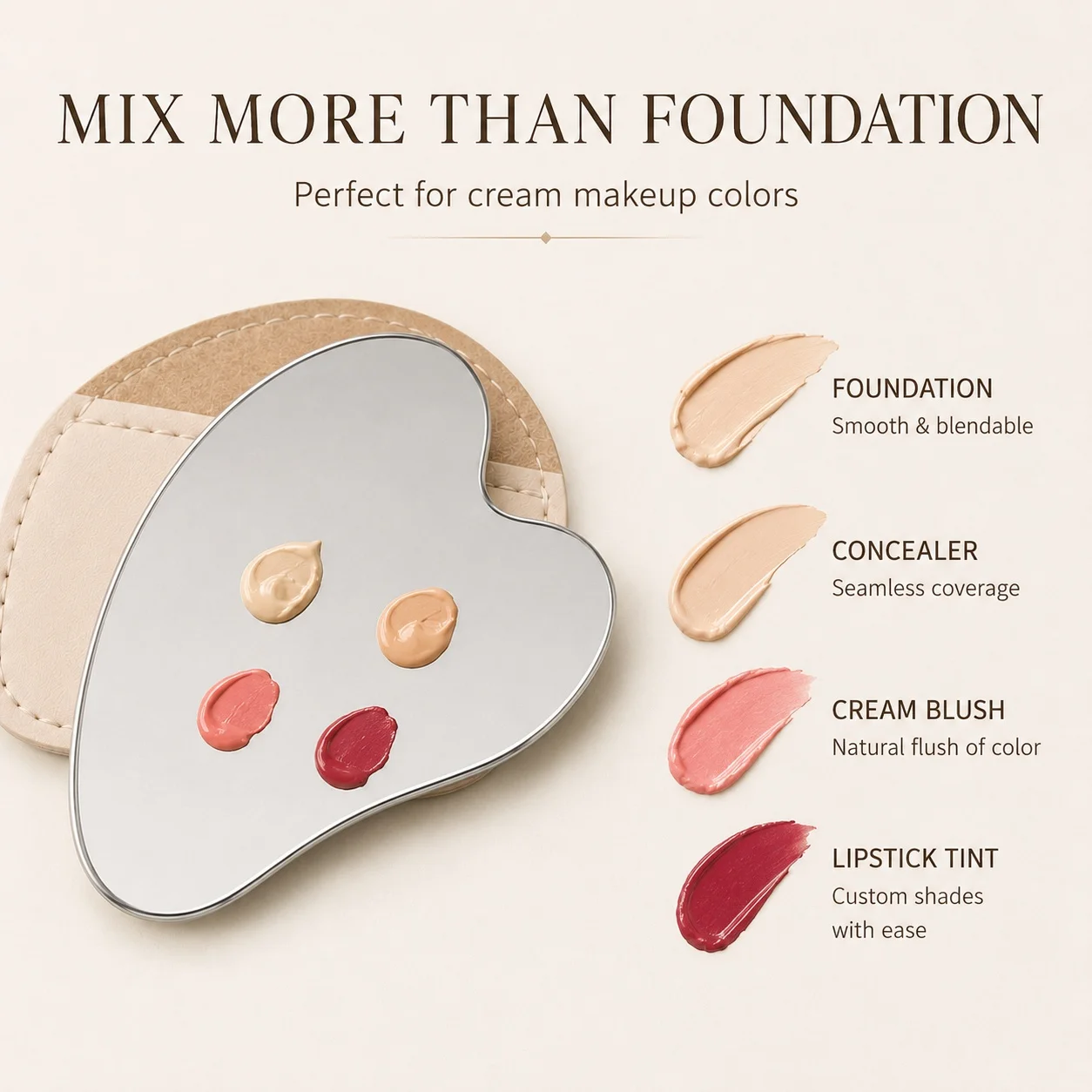 Beauty Makeup Tool - Paleta de Maquiagem em Aço Inoxidável