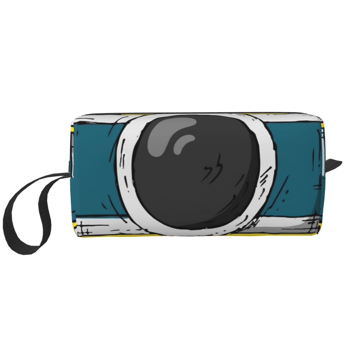 Beauty Makeup Camera - Bolsa de Maquiagem Retrô Clássica Azul