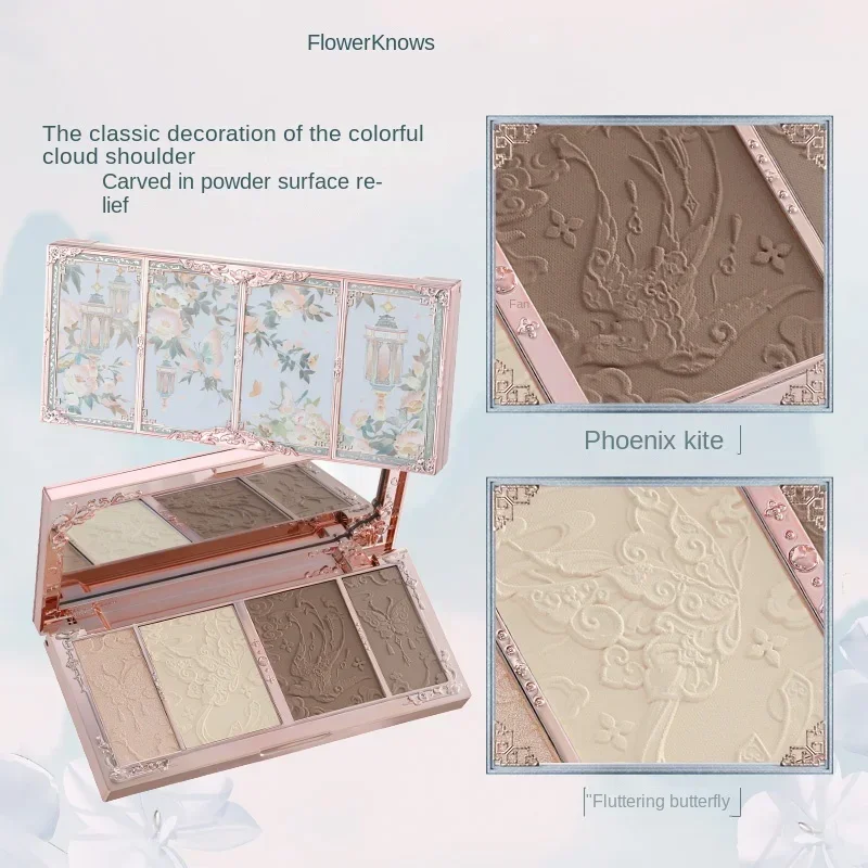 Flor sabe maquiagem borboleta  - Highlighter Bronzer Palette avaliação e preço