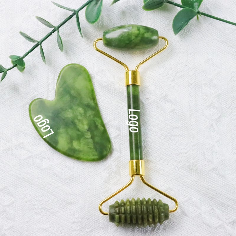 Conjunto de Rolo de Jade e Gua - Jade Roller Gua Sha avaliação e preço