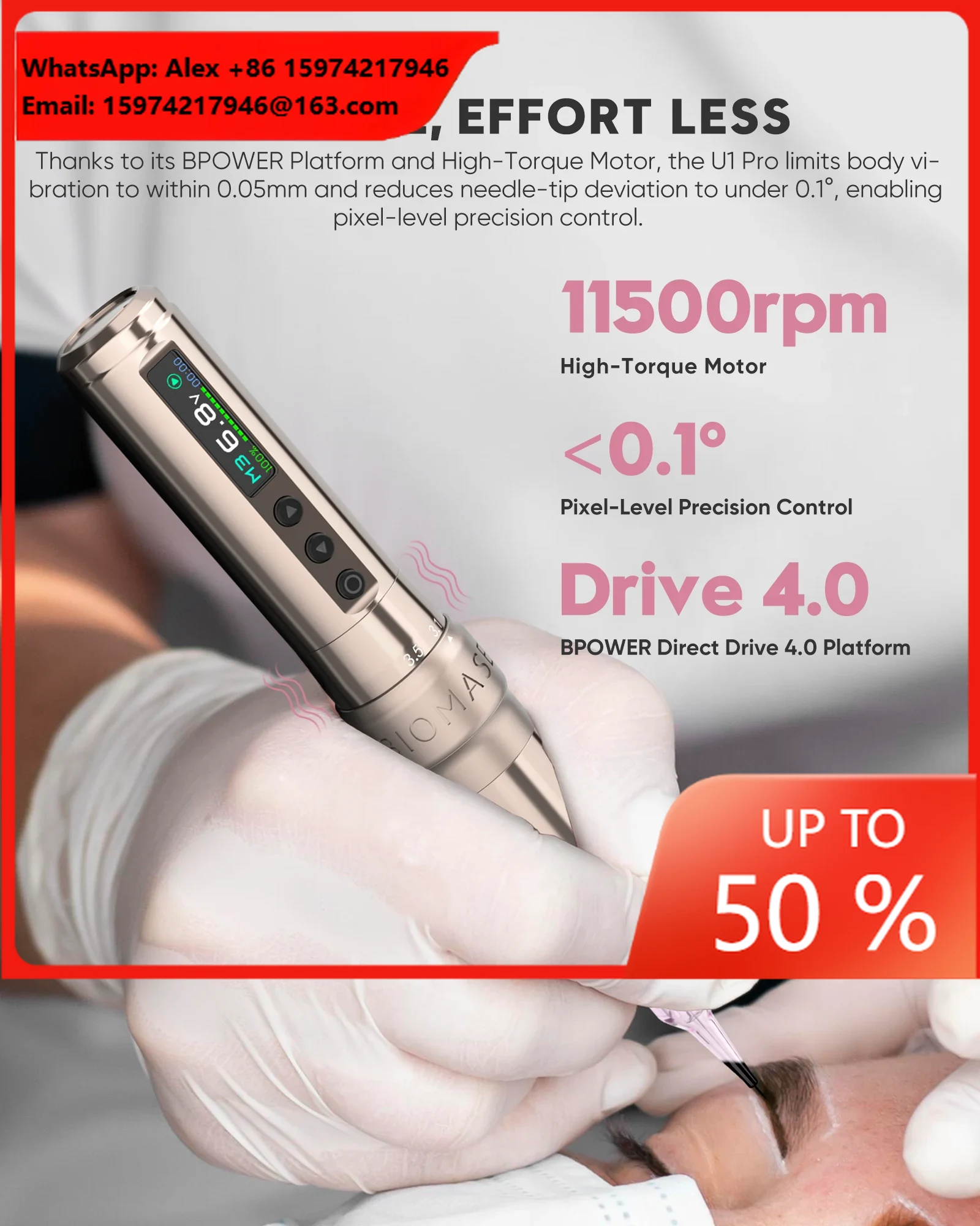 Caneta de tatuagem Biomaser U1 - Beauty Makeup Hd avaliação e preço