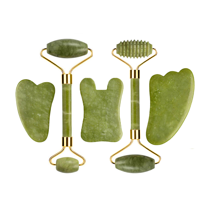 Rolo de jade natural gua sha c - Jade Roller Gua Sha avaliação e preço