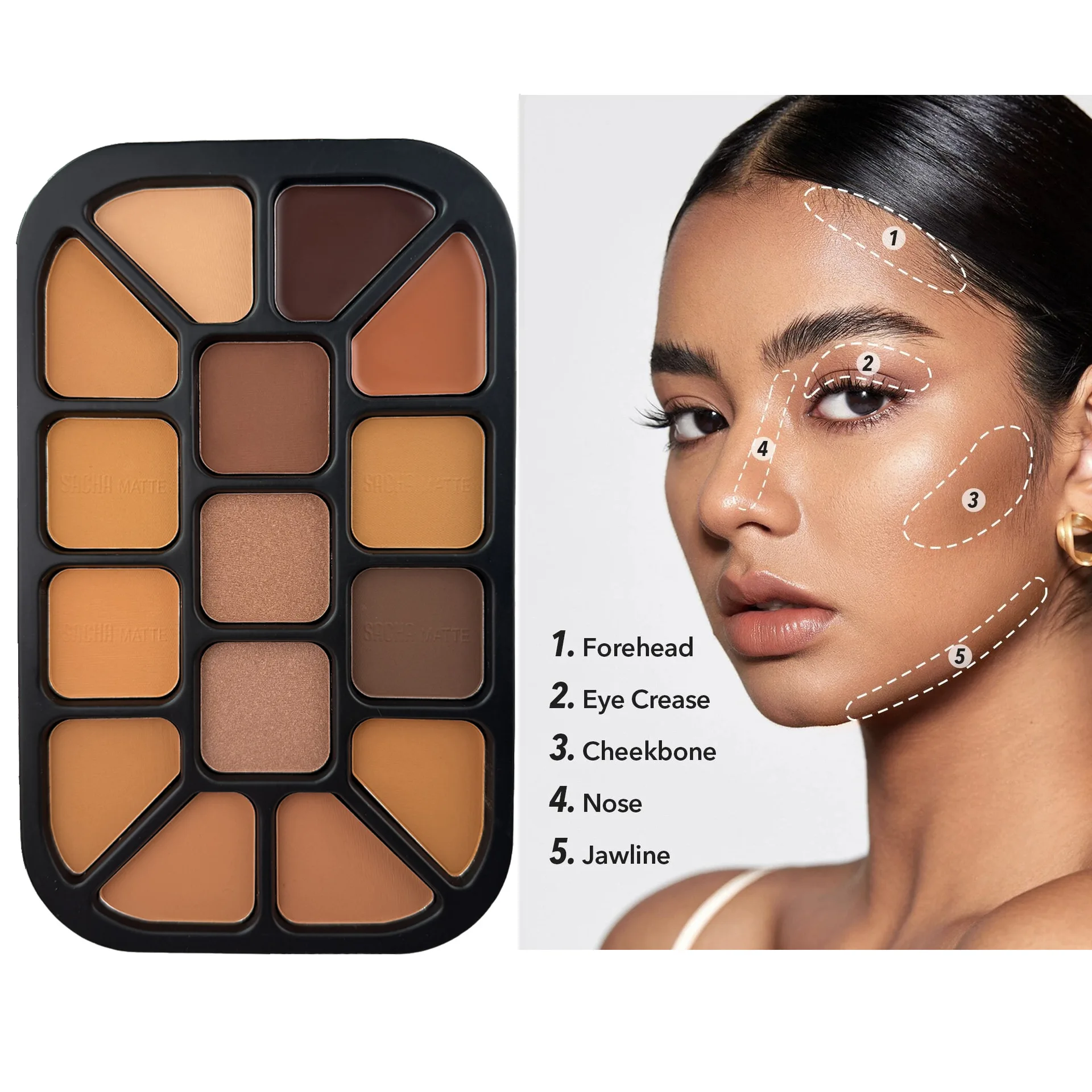 Paleta de pó para contorno fac - Highlighter Bronzer Palette avaliação e preço