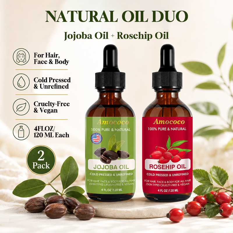 Amococo 2pcs Óleo de Jojoba e  - Pure Beauty Hair & Makeup avaliação e preço
