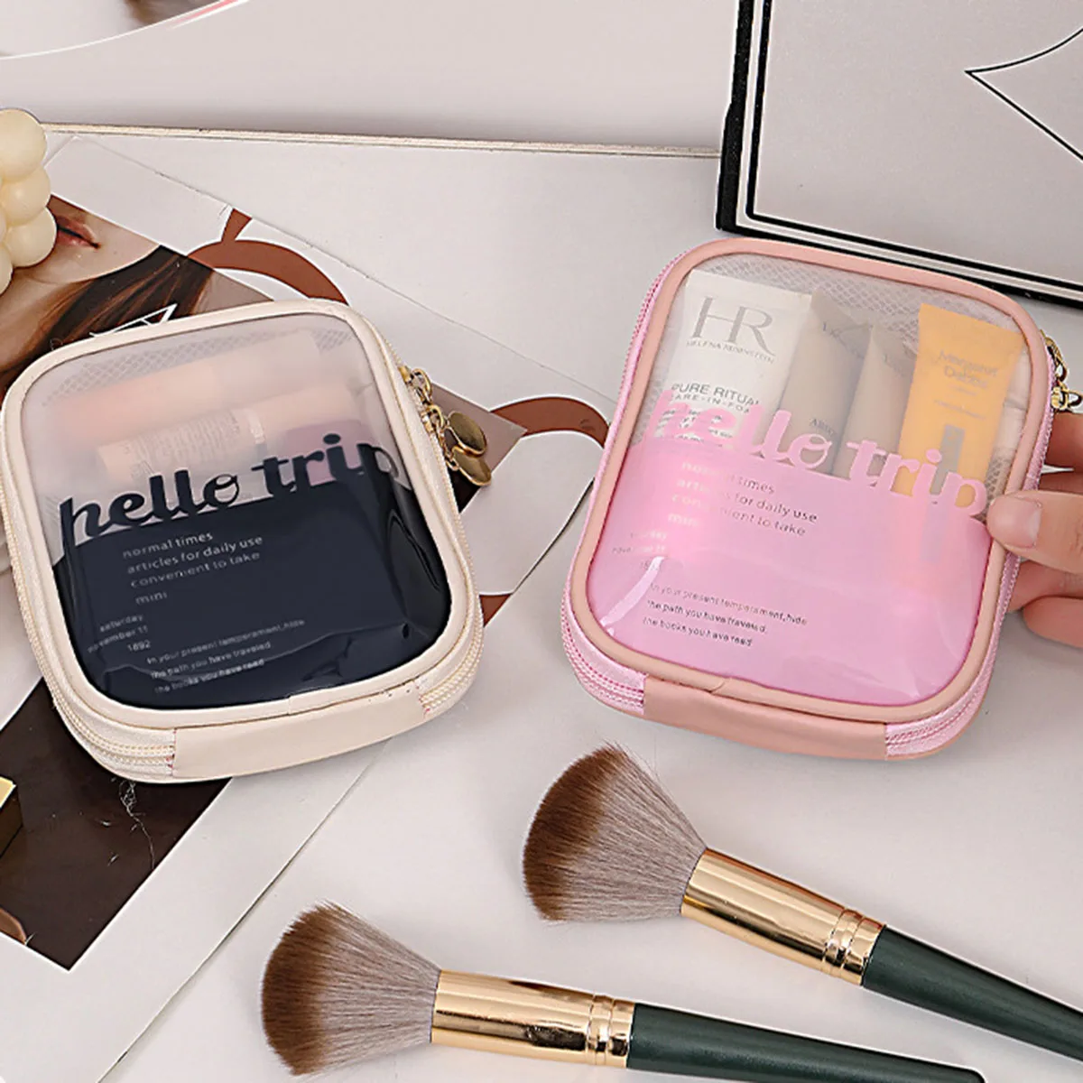 Bolsa de Maquiagem Transparent - Beauty Kiss Makeup avaliação e preço